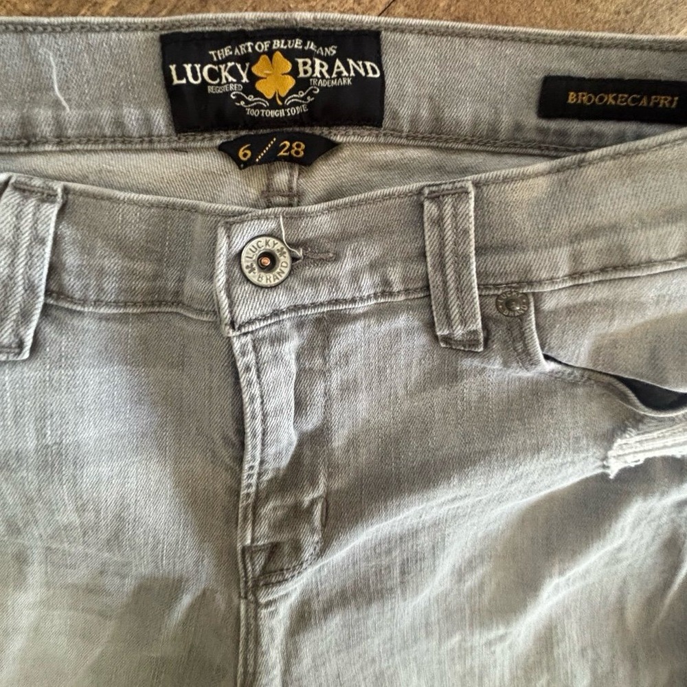 Lucky Brand Brooke Capri Grey Jeans Women's Sizs 6/28 - Picture 3 of 11